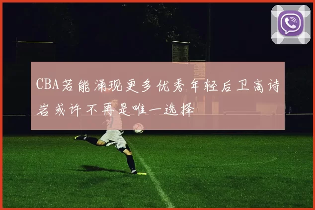 CBA若能涌现更多优秀年轻后卫高诗岩或许不再是唯一选择